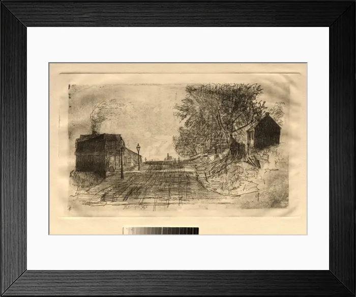 Framed Print : Spring Street, September 1878, 1878. Creator: Otto H. Bacher (American, 1856-1909)