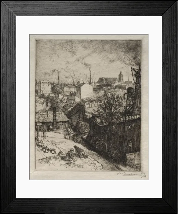 Framed Print : Souvenir de St. Denis, 1913. Creator: Auguste Louis Lepere (French, 1849-1918) Framed Print : Souvenir de St. Denis, 1913. Creator: Auguste Louis Lepere (French, 1849-1918)