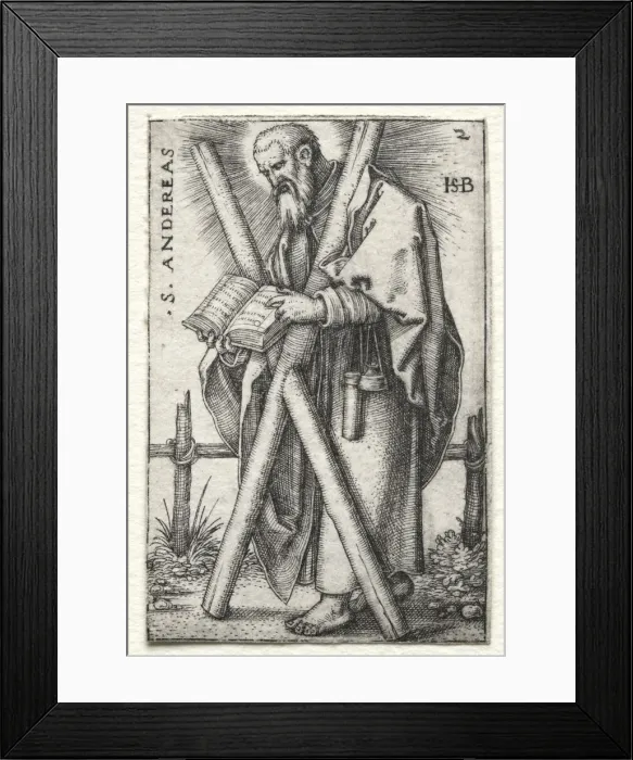 Framed Print : St. Andrew, 1545-1546. Creator: Hans Sebald Beham (German, 1500-1550) Framed Print : St. Andrew, 1545-1546. Creator: Hans Sebald Beham (German, 1500-1550)
