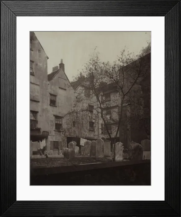 Framed Print : St. Bartholomews: The Churchyard Looking towards Cloth Fair, 1877. Creator: Alfred H Framed Print : St. Bartholomews: The Churchyard Looking towards Cloth Fair, 1877. Creator: Alfred H