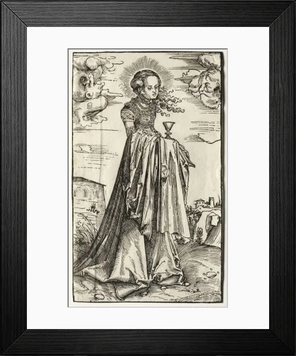 Framed Print : St. Barbara. Creator: Lucas Cranach (German, 1472-1553) Framed Print : St. Barbara. Creator: Lucas Cranach (German, 1472-1553)