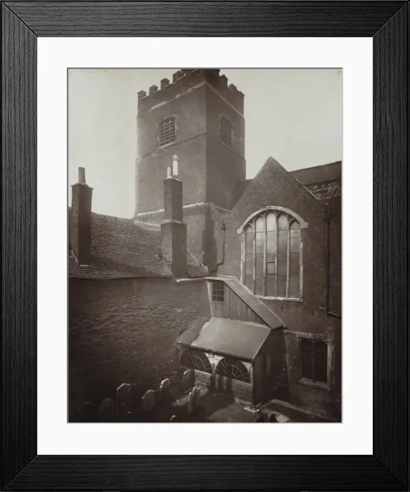 Framed Print : St. Bartholomews: The Green Churchyard on the Site of the Old South Transept, 1877 Framed Print : St. Bartholomews: The Green Churchyard on the Site of the Old South Transept, 1877