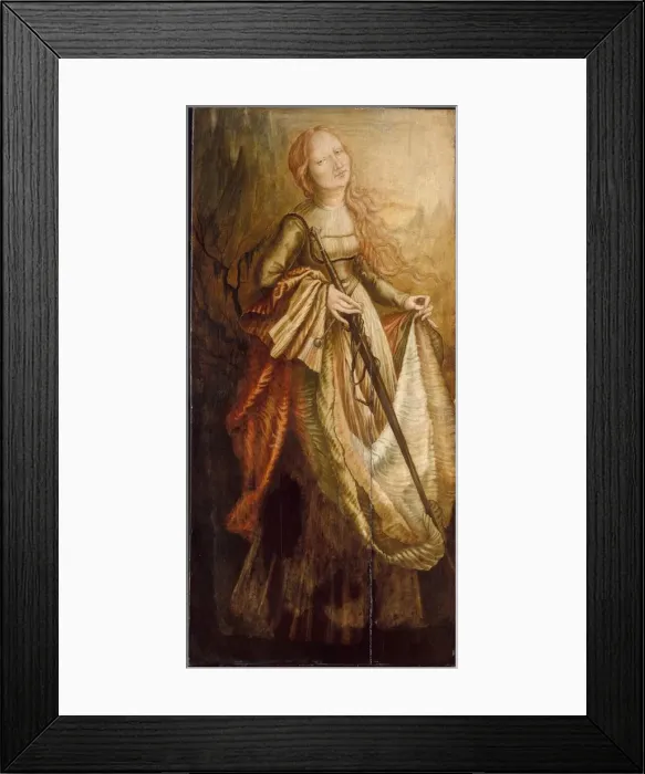 Framed Print : St. Catherine, early 1970s. Creator: Matthias Grünewald (German, c. 1480-1528), imitator of Framed Print : St. Catherine, early 1970s. Creator: Matthias Grünewald (German, c. 1480-1528), imitator of