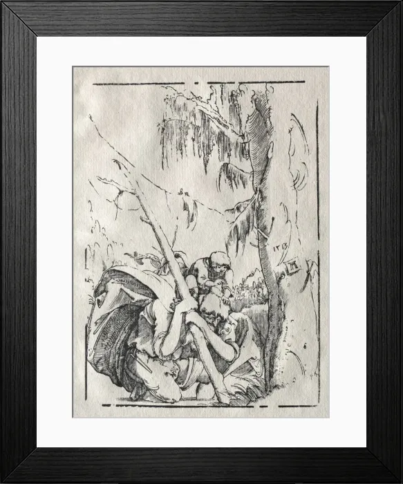 Framed Print : St. Christopher Crossing the Water with Christ on his Shoulders, 1513 Framed Print : St. Christopher Crossing the Water with Christ on his Shoulders, 1513