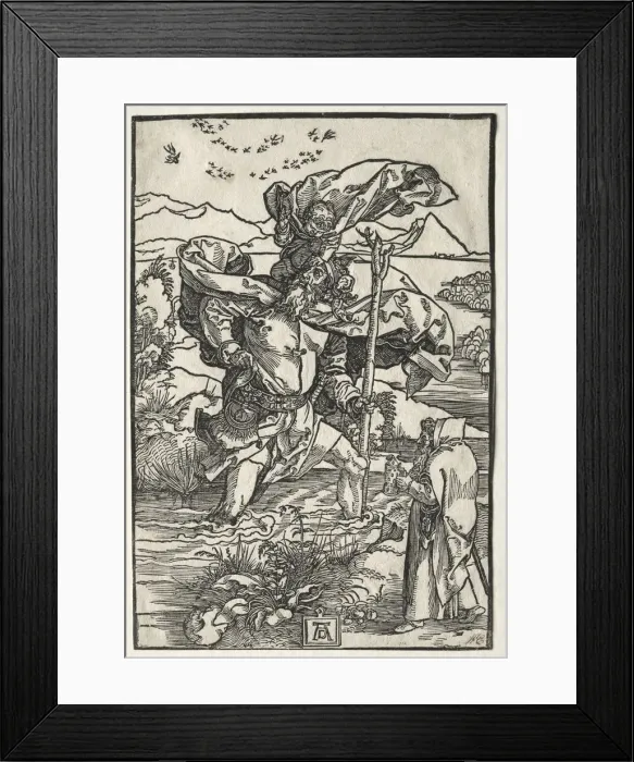 Framed Print : St. Christopher with the Birds, c. 1501-1504. Creator: Albrecht Dürer (German, 1471-1528) Framed Print : St. Christopher with the Birds, c. 1501-1504. Creator: Albrecht Dürer (German, 1471-1528)