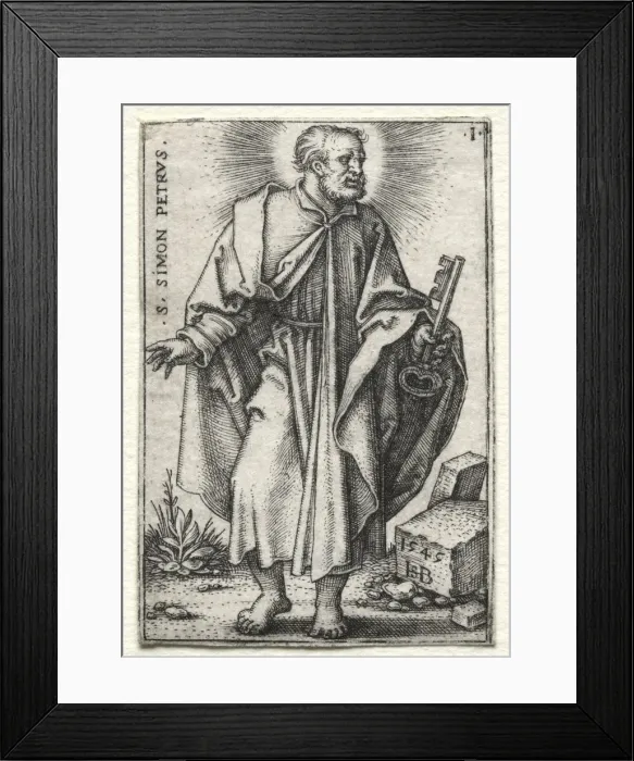 Framed Print : St. Simon Peter, 1545-1546. Creator: Hans Sebald Beham (German, 1500-1550) Framed Print : St. Simon Peter, 1545-1546. Creator: Hans Sebald Beham (German, 1500-1550)