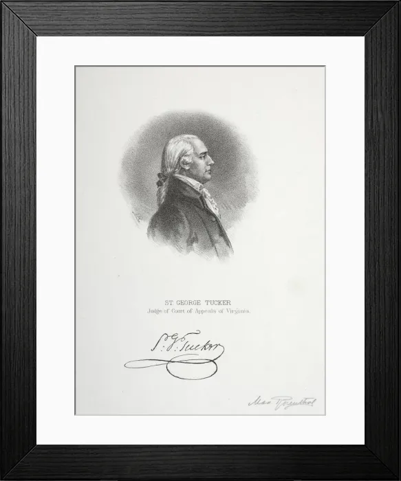Framed Print : St. George Tucker, Judge of Court of Appeals of Virginia. Creator: Max Rosenthal (American Framed Print : St. George Tucker, Judge of Court of Appeals of Virginia. Creator: Max Rosenthal (American