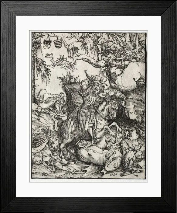 Framed Print : St. George Slaying the Dragon, 1500s. Creator: Lucas Cranach (German, 1472-1553) Framed Print : St. George Slaying the Dragon, 1500s. Creator: Lucas Cranach (German, 1472-1553)