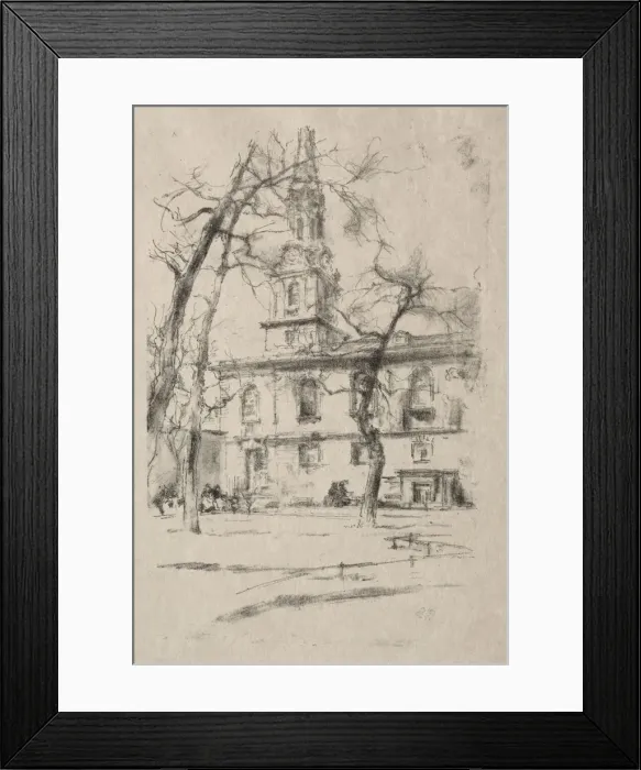 Framed Print : St. Giles-in-the-Fields, 1896. Creator: James McNeill Whistler (American, 1834-1903) Framed Print : St. Giles-in-the-Fields, 1896. Creator: James McNeill Whistler (American, 1834-1903)