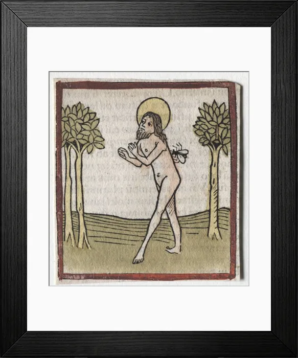 Framed Print : St. Marcarius. Creator: Günther Zainer (German, d. 1478) Framed Print : St. Marcarius. Creator: Günther Zainer (German, d. 1478)