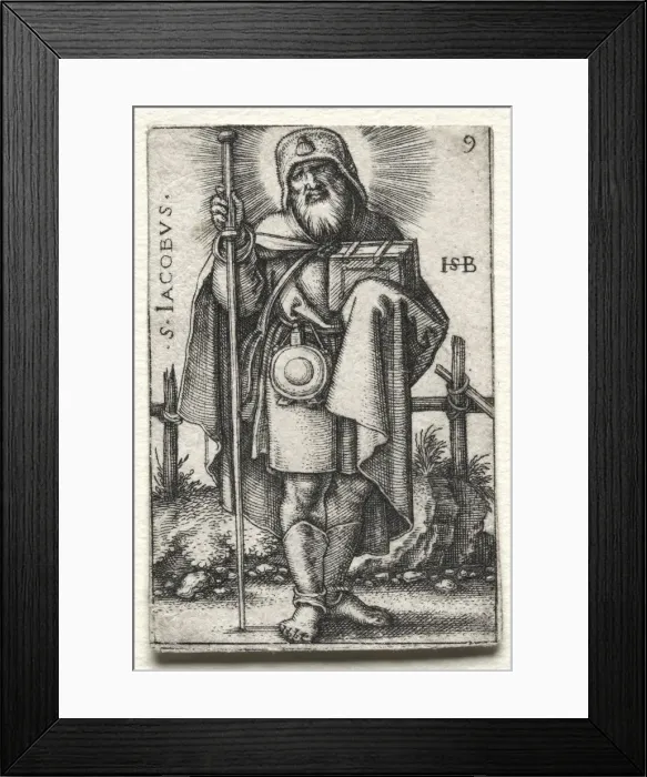 Framed Print : St. James the Great, 1545-1546. Creator: Hans Sebald Beham (German, 1500-1550) Framed Print : St. James the Great, 1545-1546. Creator: Hans Sebald Beham (German, 1500-1550)