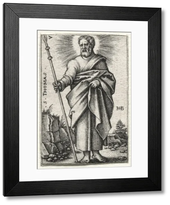 Framed Print : St. Thomas, 1545-1546. Creator: Hans Sebald Beham (German, 1500-1550) Framed Print : St. Thomas, 1545-1546. Creator: Hans Sebald Beham (German, 1500-1550)