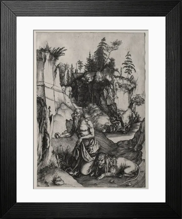 Framed Print : St. Jerome in Penitence, c. 1497. Creator: Albrecht Dürer (German, 1471-1528) Framed Print : St. Jerome in Penitence, c. 1497. Creator: Albrecht Dürer (German, 1471-1528)