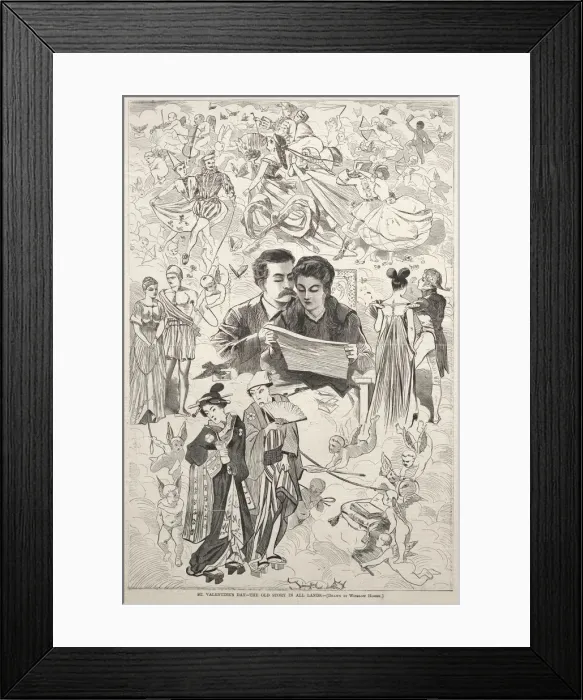 Framed Print : St. Valentines - The Old Story in All Lands, 1868. Creator: Winslow Homer (American, 1836-1910) Framed Print : St. Valentines - The Old Story in All Lands, 1868. Creator: Winslow Homer (American, 1836-1910)