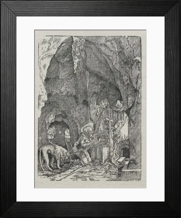 Framed Print : St. Jerome in the Cave, c. 1513-15. Creator: Albrecht Altdorfer (German, c. 1480-1538) Framed Print : St. Jerome in the Cave, c. 1513-15. Creator: Albrecht Altdorfer (German, c. 1480-1538)