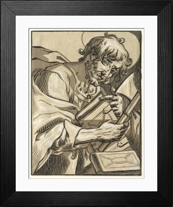 Framed Print : St. Matthias, 1623-30. Creator: Ludolph Büsinck (German, 1590-1669) Framed Print : St. Matthias, 1623-30. Creator: Ludolph Büsinck (German, 1590-1669)