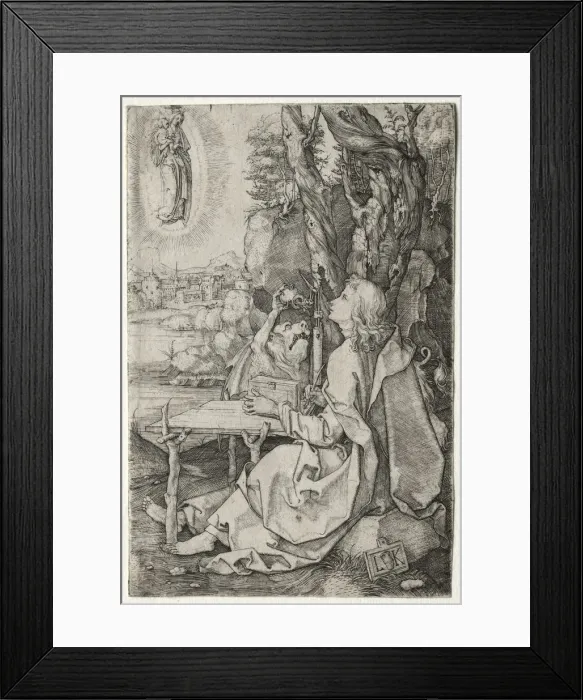 Framed Print : St. John on the Island of Patmos. Creator: Ludwig Krug (German, 1490-1532) Framed Print : St. John on the Island of Patmos. Creator: Ludwig Krug (German, 1490-1532)