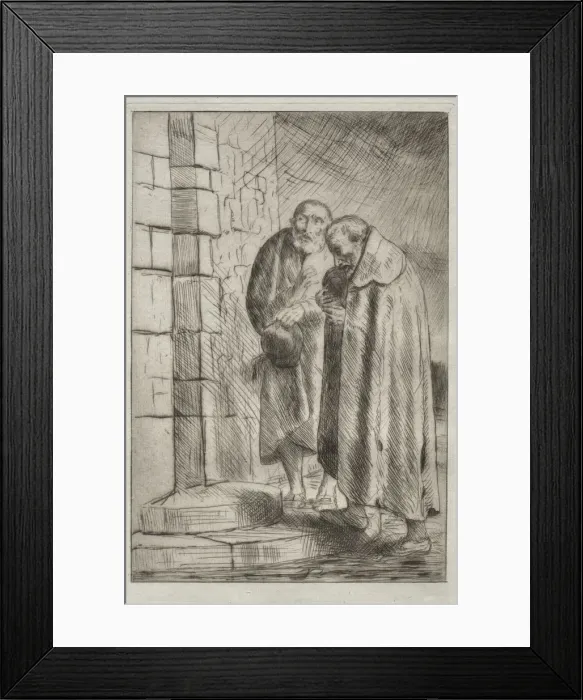 Framed Print : St. Pierre et St. Paul a la porte de M. Richard. Creator: Alphonse Legros (French, 1837-1911) Framed Print : St. Pierre et St. Paul a la porte de M. Richard. Creator: Alphonse Legros (French, 1837-1911)