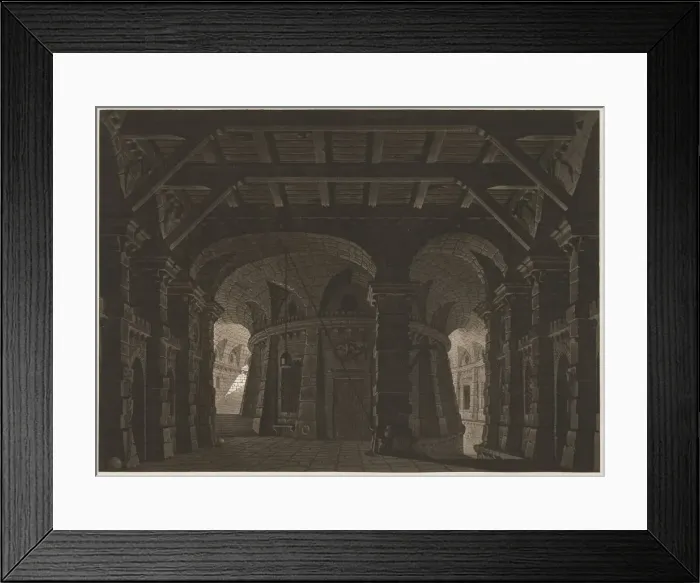 Framed Print : Subterranean Jail for the Stage, 1788. Creator: Abel Schlicht (German, 1754-1826) Framed Print : Subterranean Jail for the Stage, 1788. Creator: Abel Schlicht (German, 1754-1826)