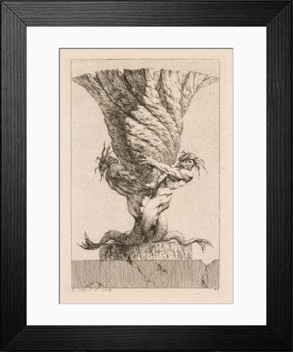 Framed Print : Suite of Vases: Plate 30, 1746. Creator: Jacques Francois Saly (French, 1717-1776) Framed Print : Suite of Vases: Plate 30, 1746. Creator: Jacques Francois Saly (French, 1717-1776)
