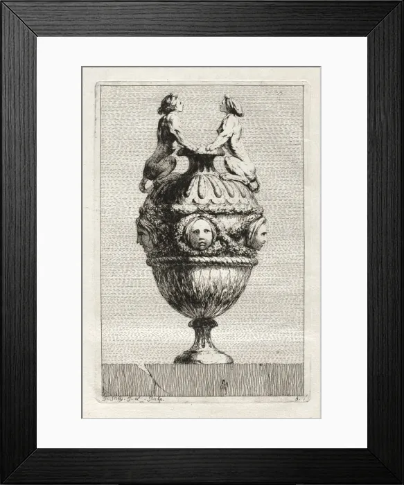 Framed Print : Suite of Vases: Plate 5, 1746. Creator: Jacques Francois Saly (French, 1717-1776) Framed Print : Suite of Vases: Plate 5, 1746. Creator: Jacques Francois Saly (French, 1717-1776)