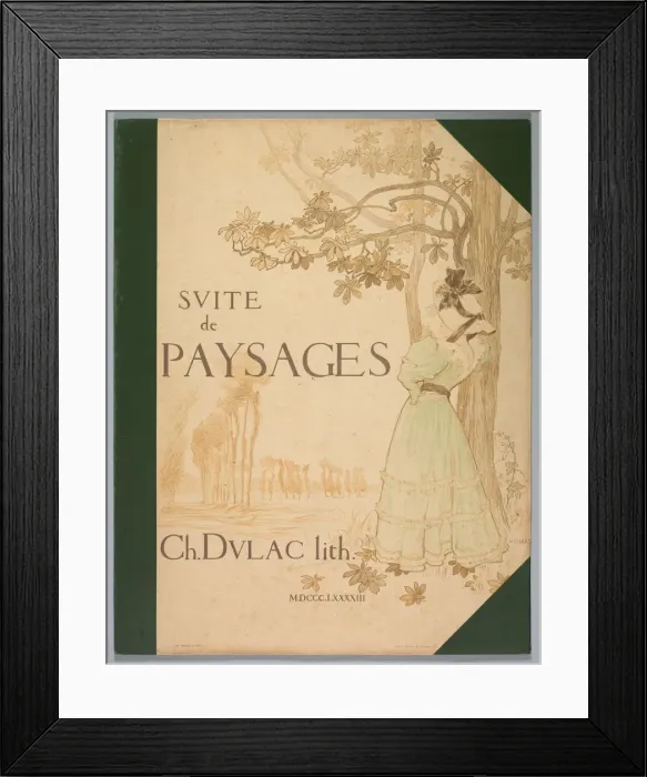 Framed Print : Suite de Paysages: Cover, 1892-1893. Creator: Charles Marie Dulac (French, 1865-1898) Framed Print : Suite de Paysages: Cover, 1892-1893. Creator: Charles Marie Dulac (French, 1865-1898)