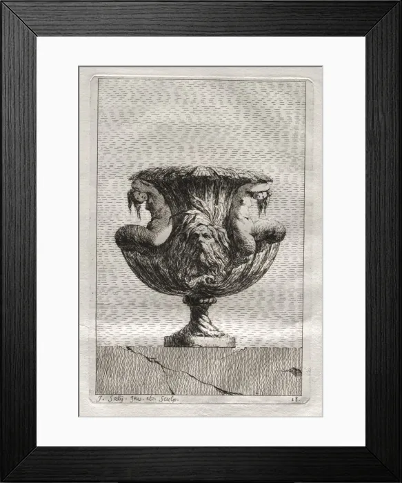 Framed Print : Suite of Vases: Plate 18, 1746. Creator: Jacques Francois Saly (French, 1717-1776) Framed Print : Suite of Vases: Plate 18, 1746. Creator: Jacques Francois Saly (French, 1717-1776)
