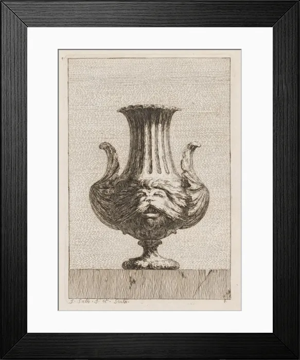 Framed Print : Suite of Vases: Plate 6, 1746. Creator: Jacques Francois Saly (French, 1717-1776) Framed Print : Suite of Vases: Plate 6, 1746. Creator: Jacques Francois Saly (French, 1717-1776)