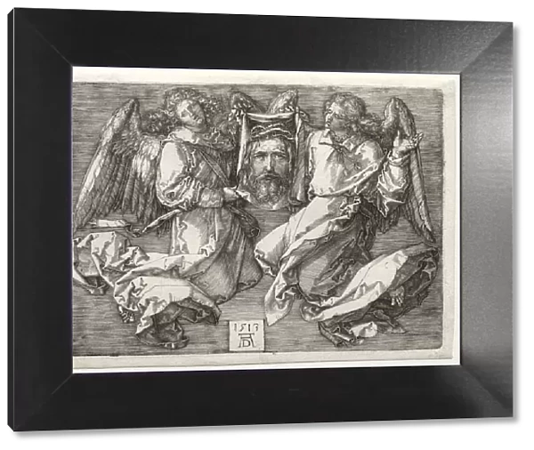 Sudarium Displayed by Two Angels. Creator: Albrecht Dürer (German, 1471-1528)