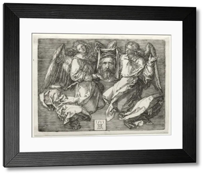 Framed Print : Sudarium Displayed by Two Angels. Creator: Albrecht Dürer (German, 1471-1528) Framed Print : Sudarium Displayed by Two Angels. Creator: Albrecht Dürer (German, 1471-1528)