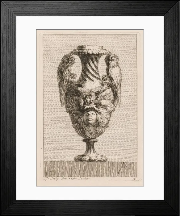 Framed Print : Suite of Vases: Plate 15, 1746. Creator: Jacques Francois Saly (French, 1717-1776) Framed Print : Suite of Vases: Plate 15, 1746. Creator: Jacques Francois Saly (French, 1717-1776)