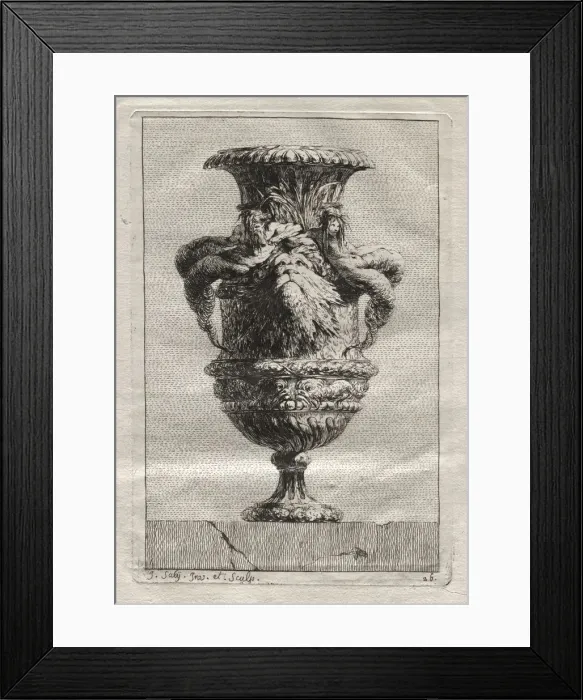 Framed Print : Suite of Vases: Plate 26, 1746. Creator: Jacques Francois Saly (French, 1717-1776) Framed Print : Suite of Vases: Plate 26, 1746. Creator: Jacques Francois Saly (French, 1717-1776)