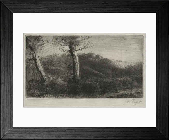 Framed Print : Sunset. Creator: Alphonse Legros (French, 1837-1911) Framed Print : Sunset. Creator: Alphonse Legros (French, 1837-1911)