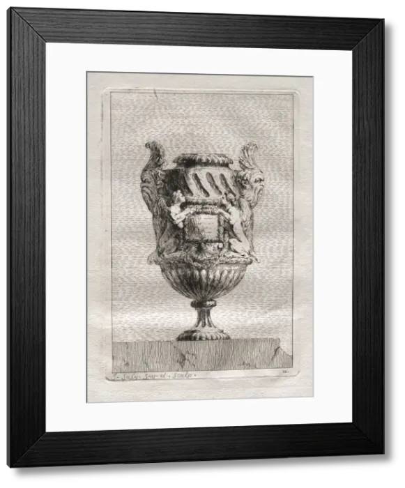 Framed Print : Suite of Vases: Plate 11, 1746. Creator: Jacques Francois Saly (French, 1717-1776) Framed Print : Suite of Vases: Plate 11, 1746. Creator: Jacques Francois Saly (French, 1717-1776)