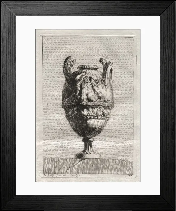 Framed Print : Suite of Vases: Plate 27, 1746. Creator: Jacques Francois Saly (French, 1717-1776) Framed Print : Suite of Vases: Plate 27, 1746. Creator: Jacques Francois Saly (French, 1717-1776)