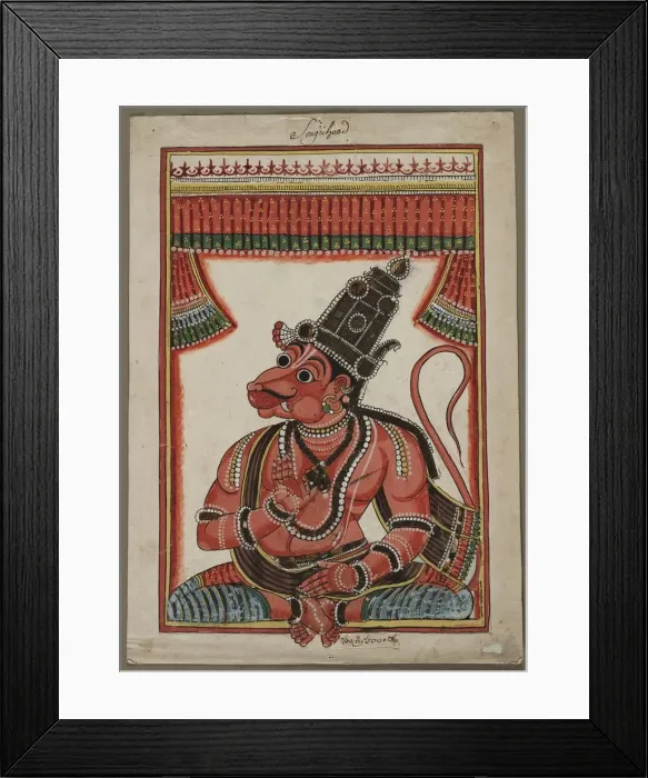 Framed Print : Sugriva, the Monkey King, 1760-1770. Creator: Unknown Framed Print : Sugriva, the Monkey King, 1760-1770. Creator: Unknown