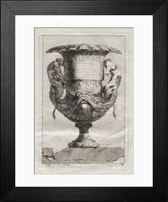 Framed Print : Suite of Vases: Plate 29, 1746. Creator: Jacques Francois Saly (French, 1717-1776) Framed Print : Suite of Vases: Plate 29, 1746. Creator: Jacques Francois Saly (French, 1717-1776)