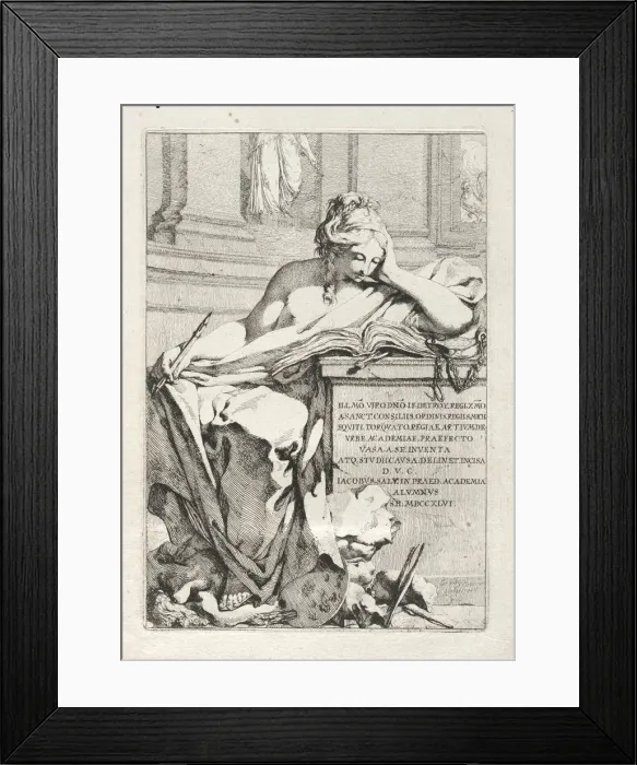 Framed Print : Suite of Vases: Title Page, 1746. Creator: Jacques Francois Saly (French, 1717-1776) Framed Print : Suite of Vases: Title Page, 1746. Creator: Jacques Francois Saly (French, 1717-1776)