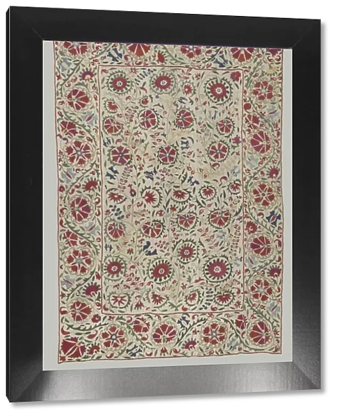 Suzani: curtain or bed cover, about 1800. Creator: Unknown