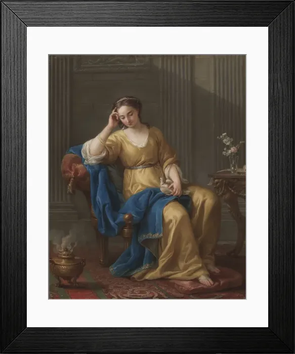 Framed Print : Sweet Melancholy, 1756. Creator: Joseph-Marie Vien (French, 1716-1809) Framed Print : Sweet Melancholy, 1756. Creator: Joseph-Marie Vien (French, 1716-1809)