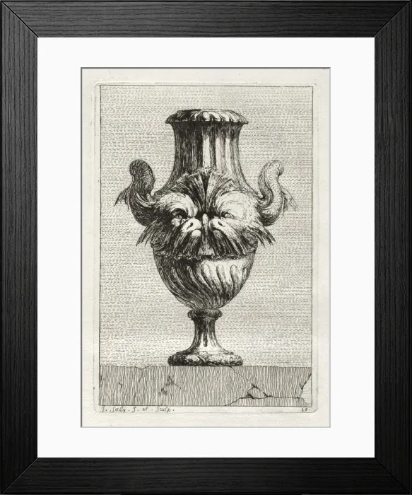 Framed Print : Suite of Vases: Plate 10, 1746. Creator: Jacques Francois Saly (French, 1717-1776) Framed Print : Suite of Vases: Plate 10, 1746. Creator: Jacques Francois Saly (French, 1717-1776)
