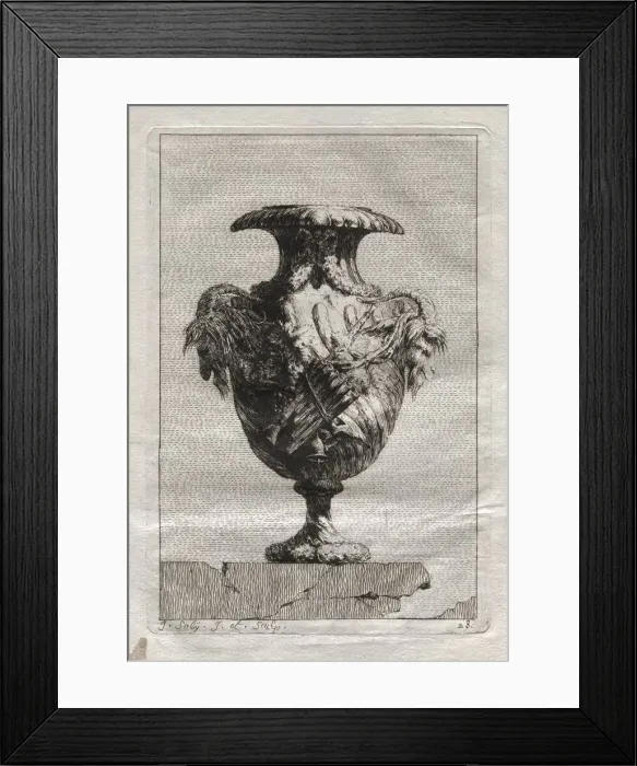Framed Print : Suite of Vases: Plate 28, 1746. Creator: Jacques Francois Saly (French, 1717-1776) Framed Print : Suite of Vases: Plate 28, 1746. Creator: Jacques Francois Saly (French, 1717-1776)