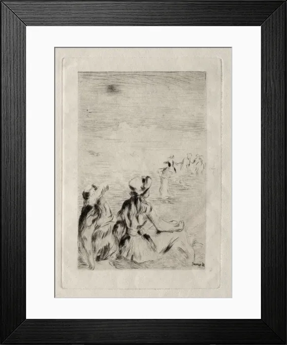 Framed Print : Sur la plage, a Berneval. Creator: Pierre-Auguste Renoir (French, 1841-1919) Framed Print : Sur la plage, a Berneval. Creator: Pierre-Auguste Renoir (French, 1841-1919)