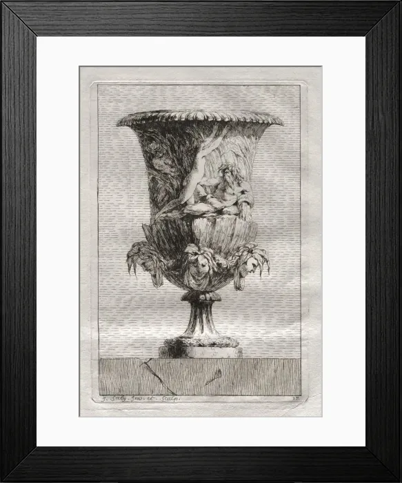 Framed Print : Suite of Vases: Plate 17, 1746. Creator: Jacques Francois Saly (French, 1717-1776) Framed Print : Suite of Vases: Plate 17, 1746. Creator: Jacques Francois Saly (French, 1717-1776)