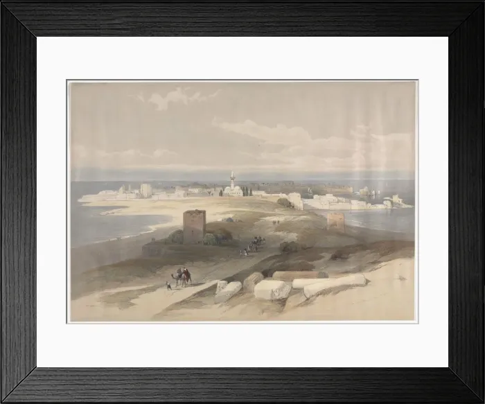 Framed Print : Sur or Tsor, Ancient Tyre from the Isthmus, 1839. Creator: David Roberts (British, 1796-1864) Framed Print : Sur or Tsor, Ancient Tyre from the Isthmus, 1839. Creator: David Roberts (British, 1796-1864)