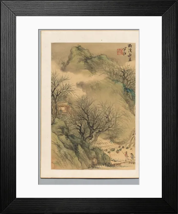 Framed Print : Summer Retreat, early 19th century. Creator: Hanko Okada (Japanese, 1782-1845) Framed Print : Summer Retreat, early 19th century. Creator: Hanko Okada (Japanese, 1782-1845)