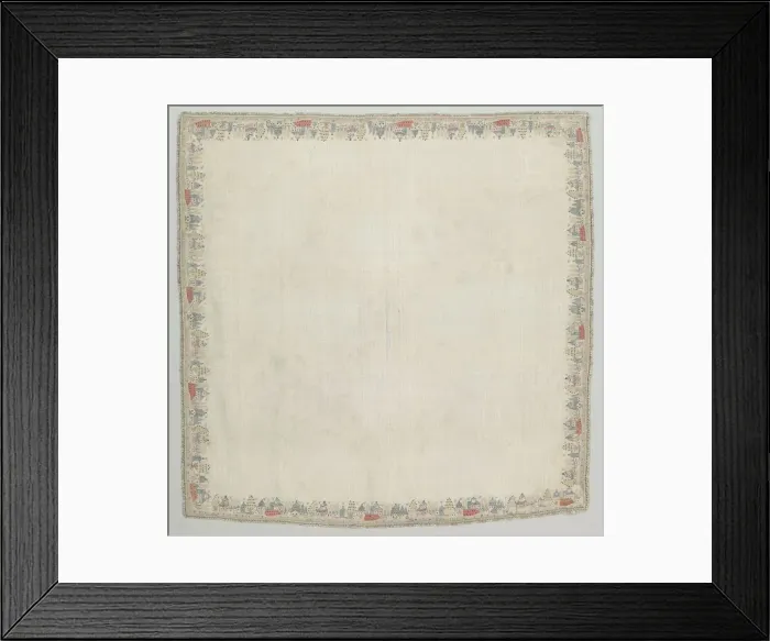Framed Print : Table Cloth, c. 1775-1825. Creator: Unknown Framed Print : Table Cloth, c. 1775-1825. Creator: Unknown