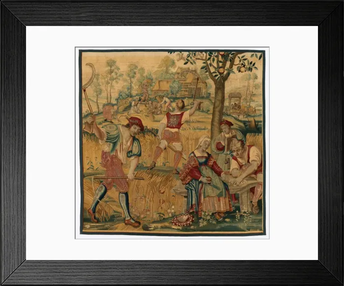 Framed Print : Summer: Harvest Scene, late 1600s - early 1700s. Creator: Gobelins (French) Framed Print : Summer: Harvest Scene, late 1600s - early 1700s. Creator: Gobelins (French)