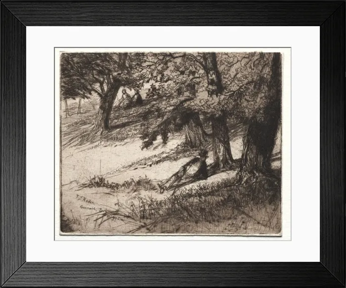 Framed Print : Sub Tegmine, 1859. Creator: Francis Seymour Haden (British, 1818-1910) Framed Print : Sub Tegmine, 1859. Creator: Francis Seymour Haden (British, 1818-1910)