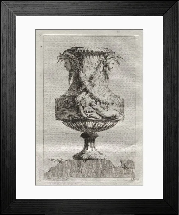 Framed Print : Suite of Vases: Plate 20, 1746. Creator: Jacques Francois Saly (French, 1717-1776) Framed Print : Suite of Vases: Plate 20, 1746. Creator: Jacques Francois Saly (French, 1717-1776)